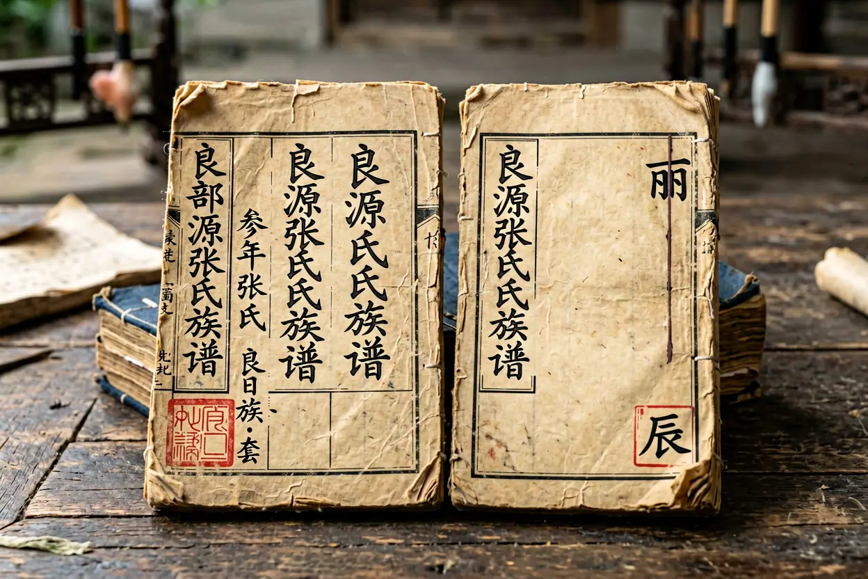 一部良源张氏旧谱的百年归藏记 - 主题封面
